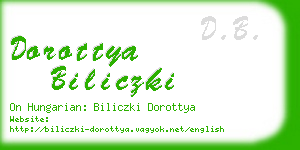 dorottya biliczki business card